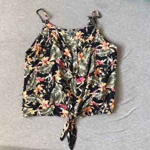Tropics floral loose fit tank